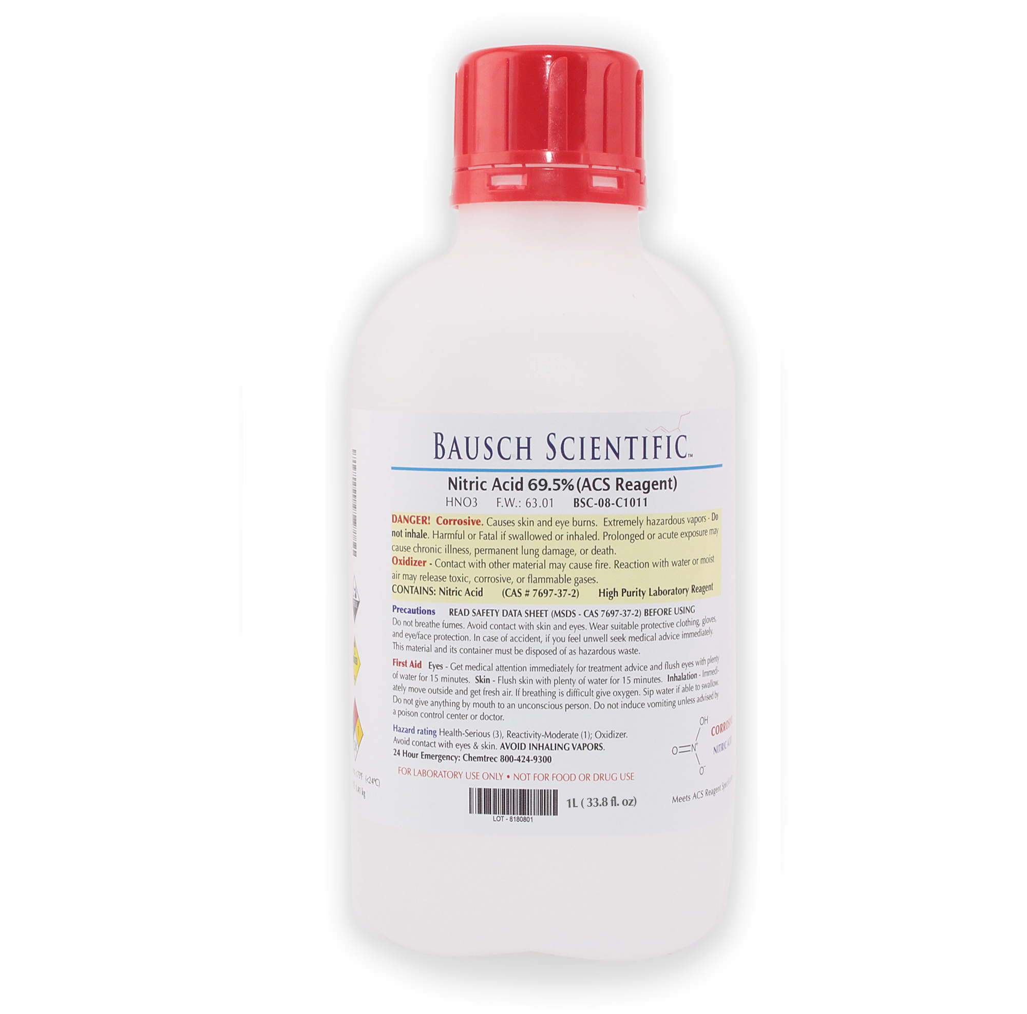 Nitric Acid 70 v/v ACS Reagent Grade Easy Pour Bottle Fast Shipping