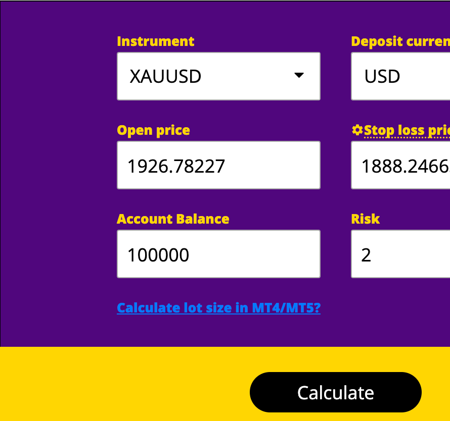 Forex Calculators Baxia Markets