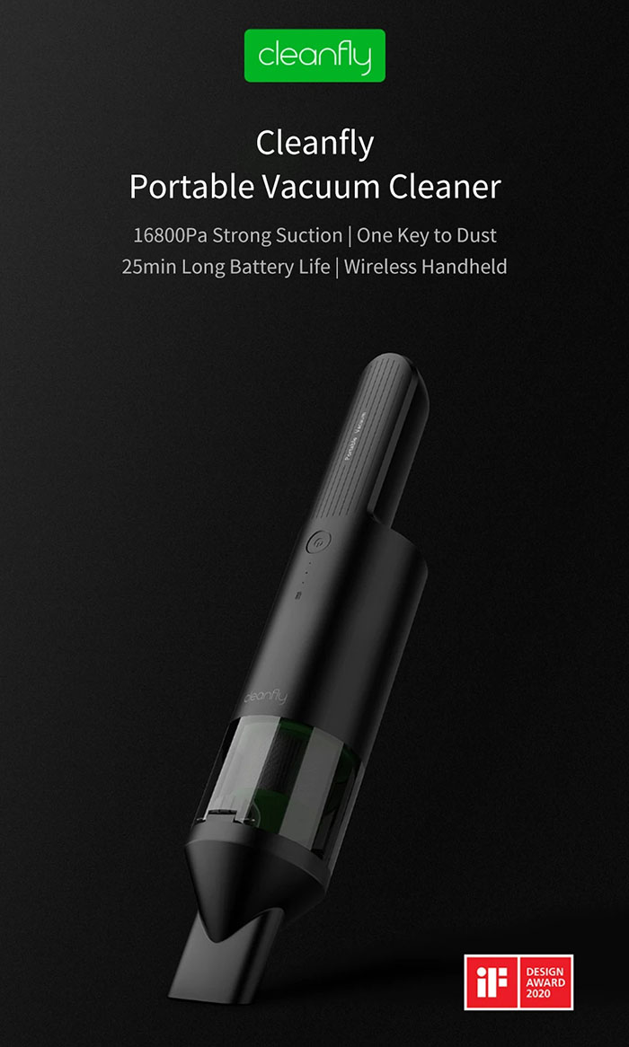 Портативный пылесос Xiaomi CleanFly FV2 Portable Vacuum Cleaner (белый)