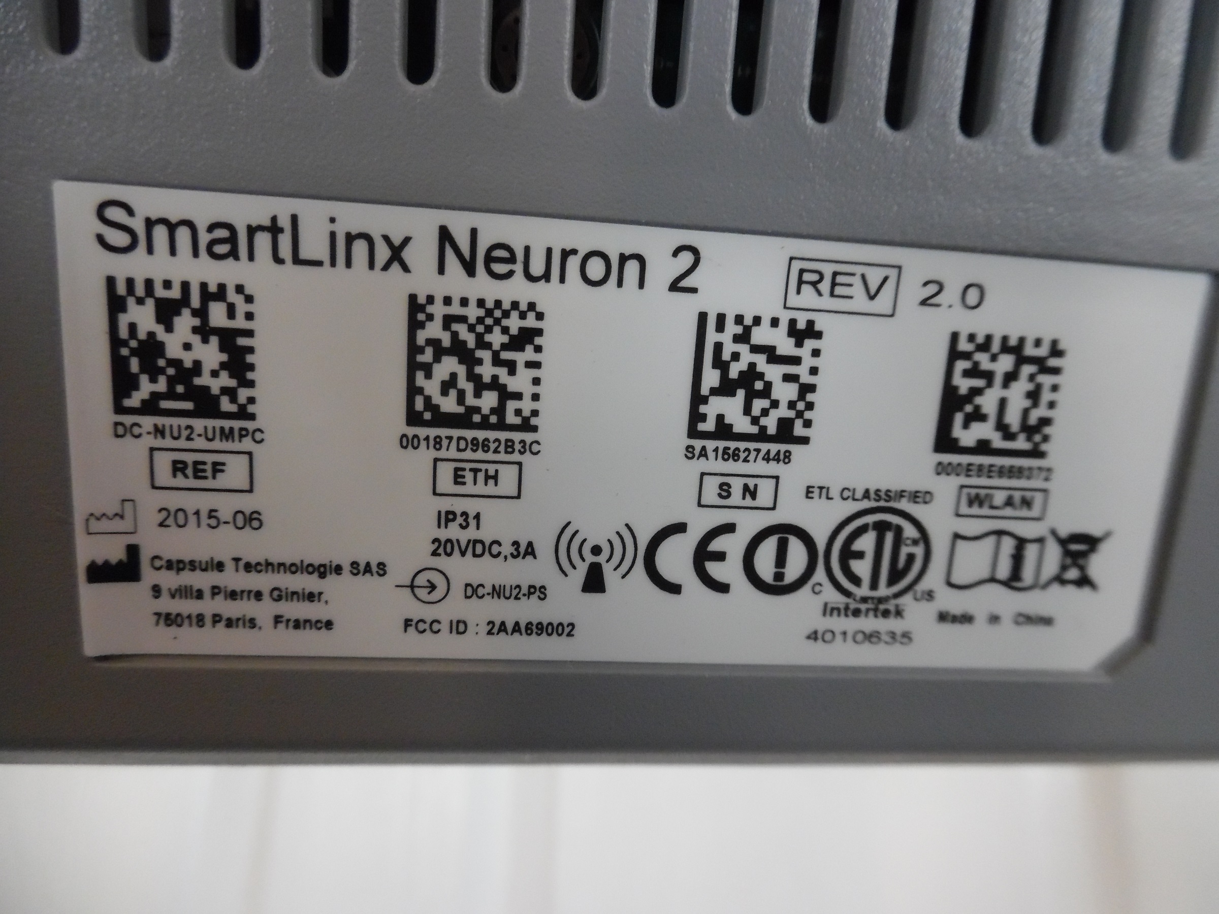 Capsule Smart Linx Chart Xpress = Parts Only Baxter Medical Equipment