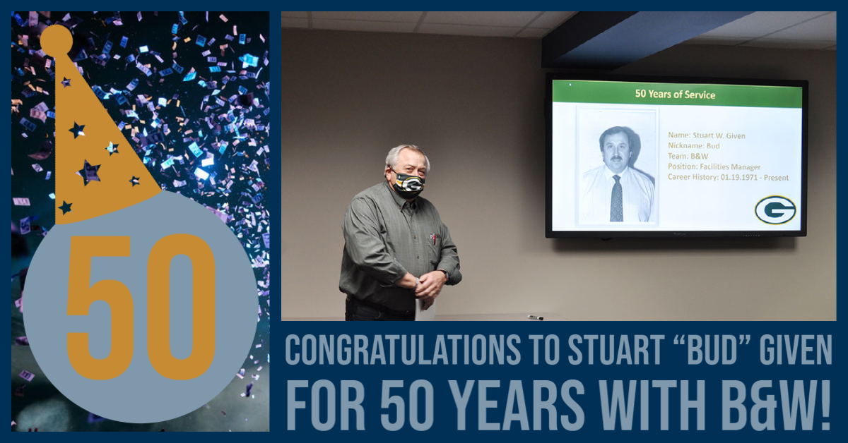 Baxter & Woodman, Inc. Employee Celebrates 50Year Work Anniversary Baxter & Woodman