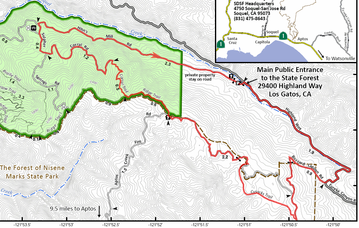 Demo Forest (Corral Trail) Bay Area Mountain Bike Rides