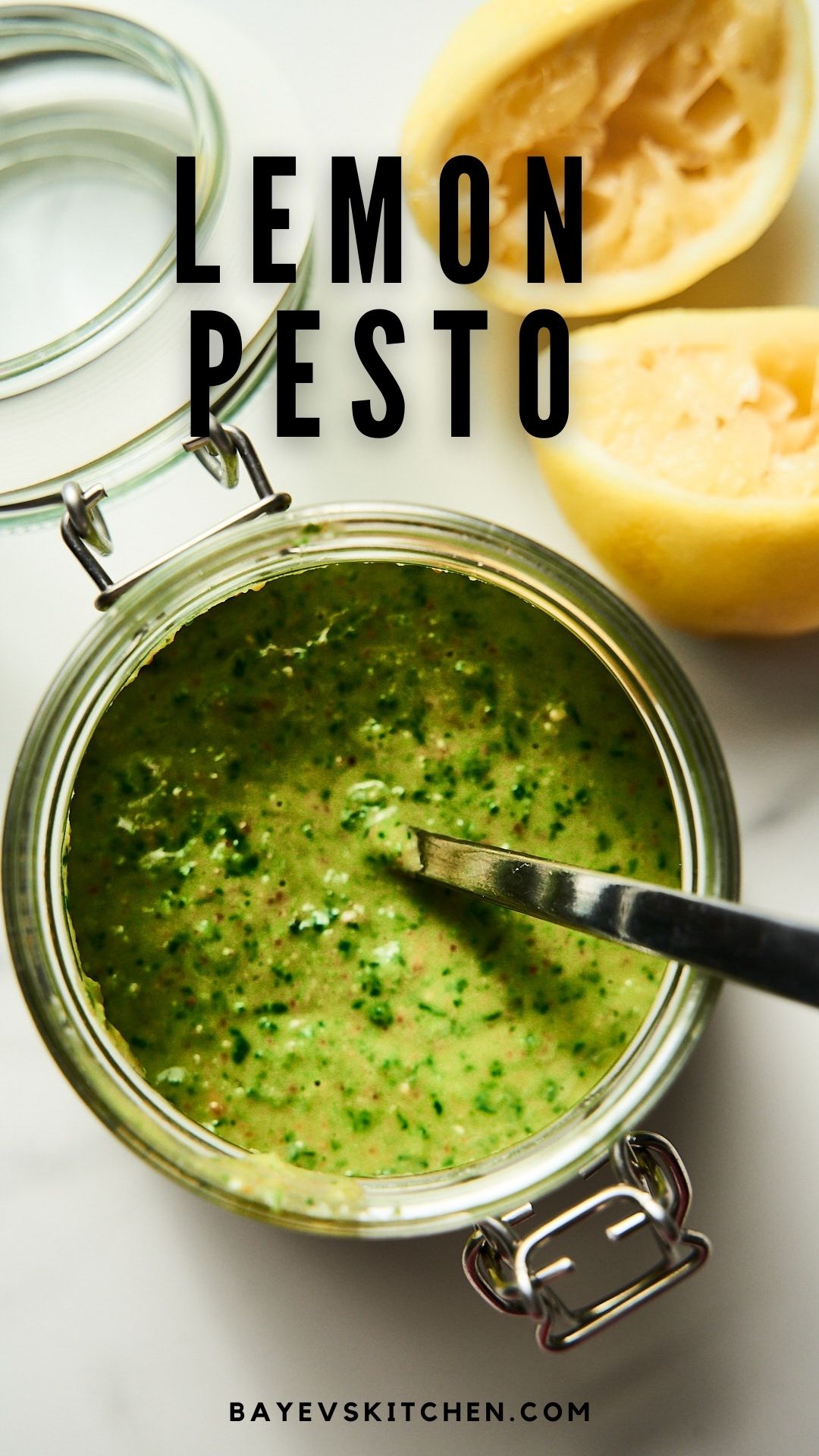 Easy Creamy Lemon Pesto Recipe With Basil & Pine Nuts