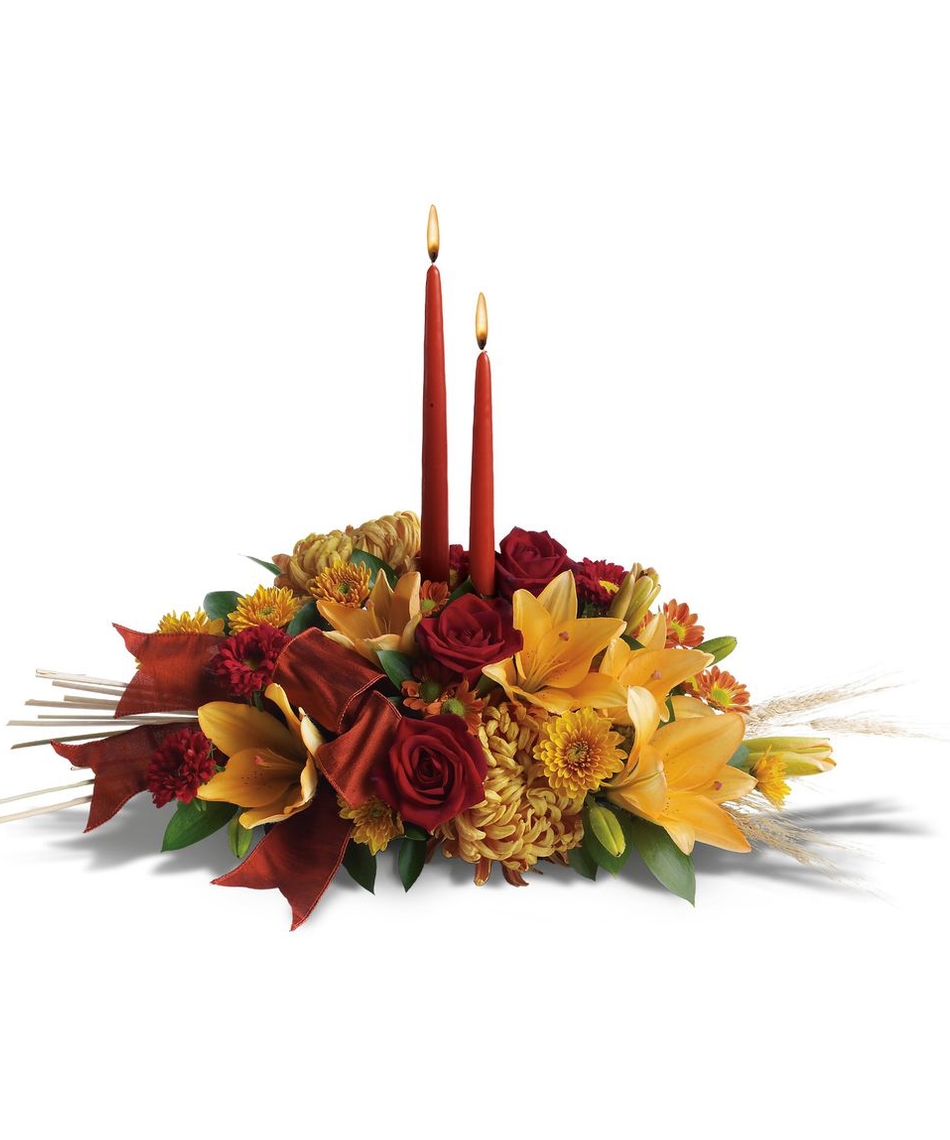 Thanksgiving table centerpiece with candles, Buy in Vancouver. Fresh