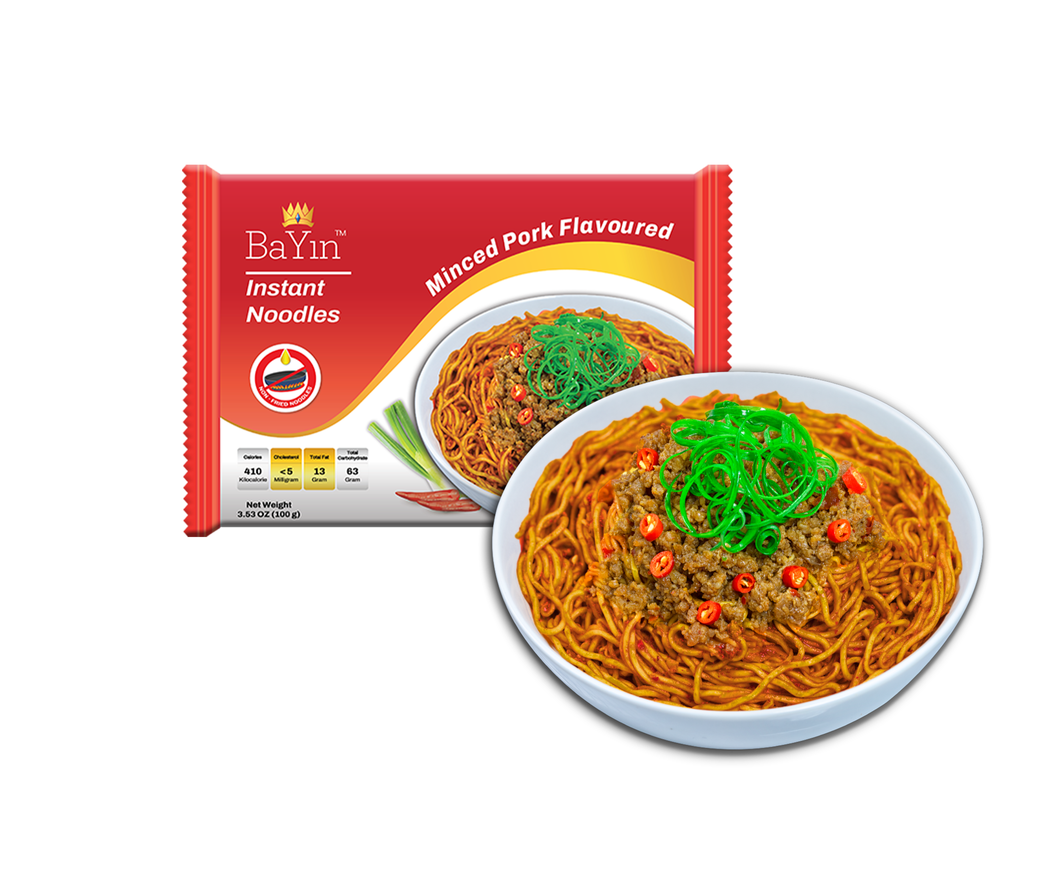 Minced Pork Flavoured Bayin Instant Noodles