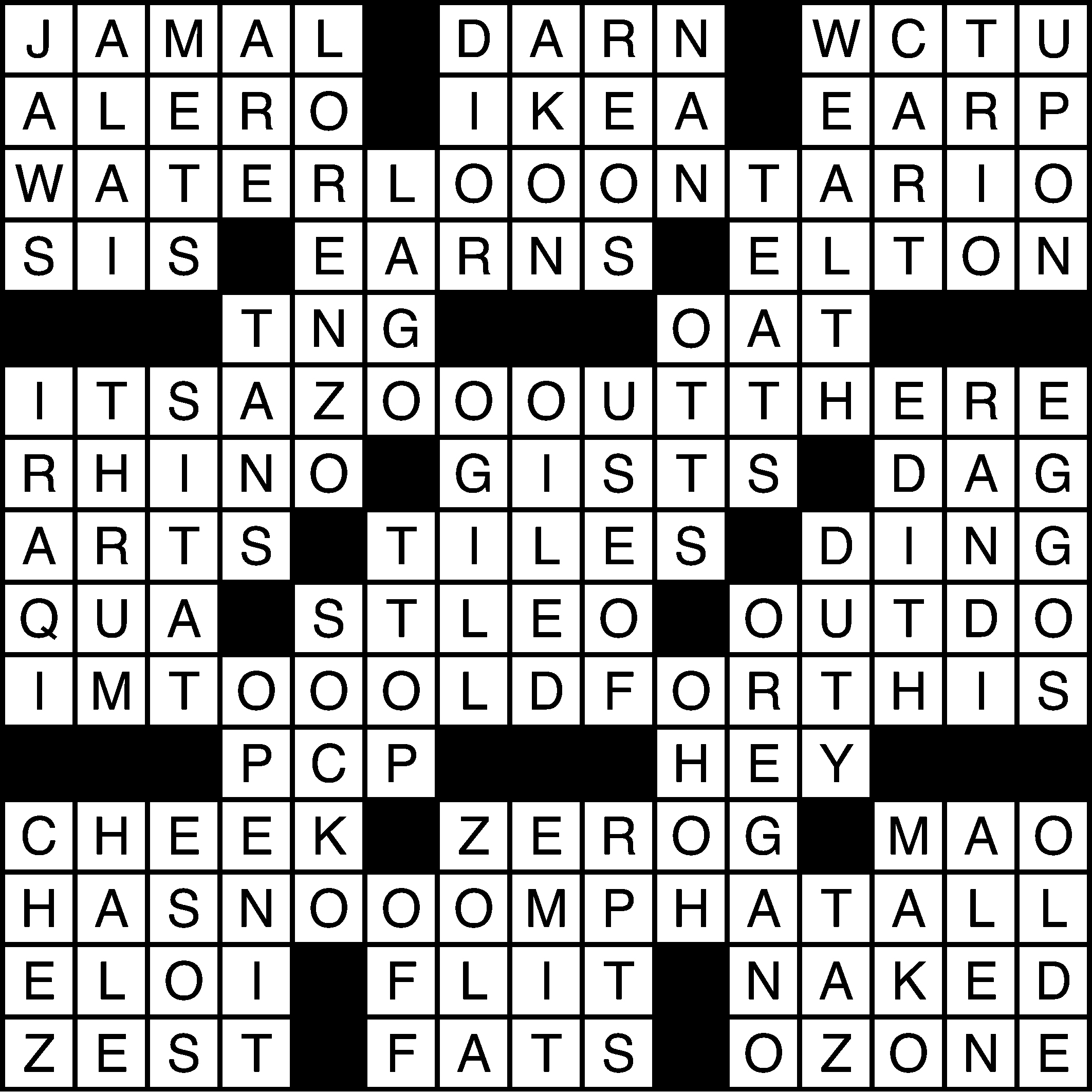 05/01/2014 Crossword Answers The Baylor Lariat