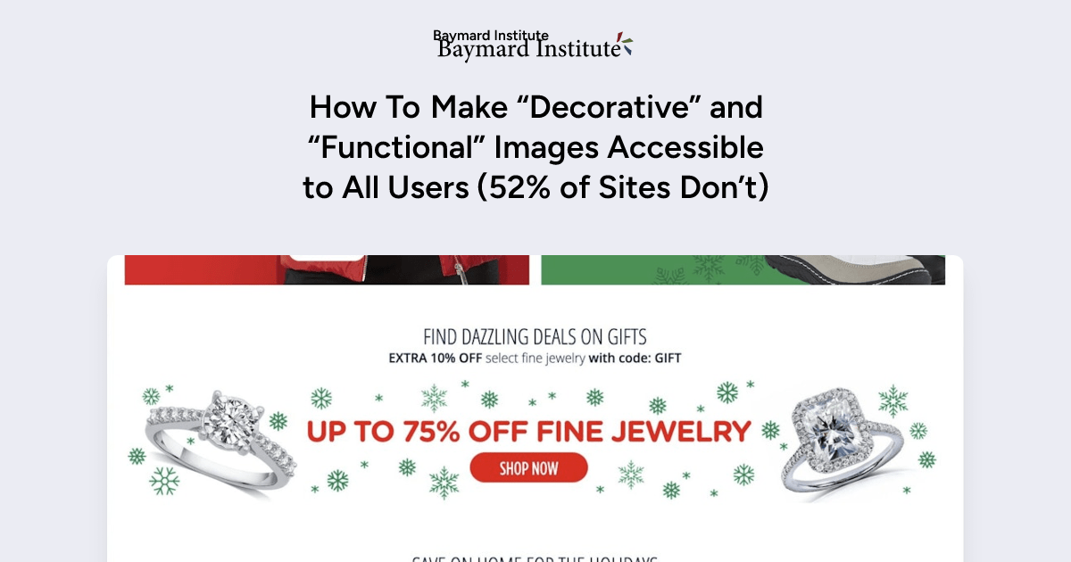 How To Make “Decorative” and “Functional” Images Accessible to All