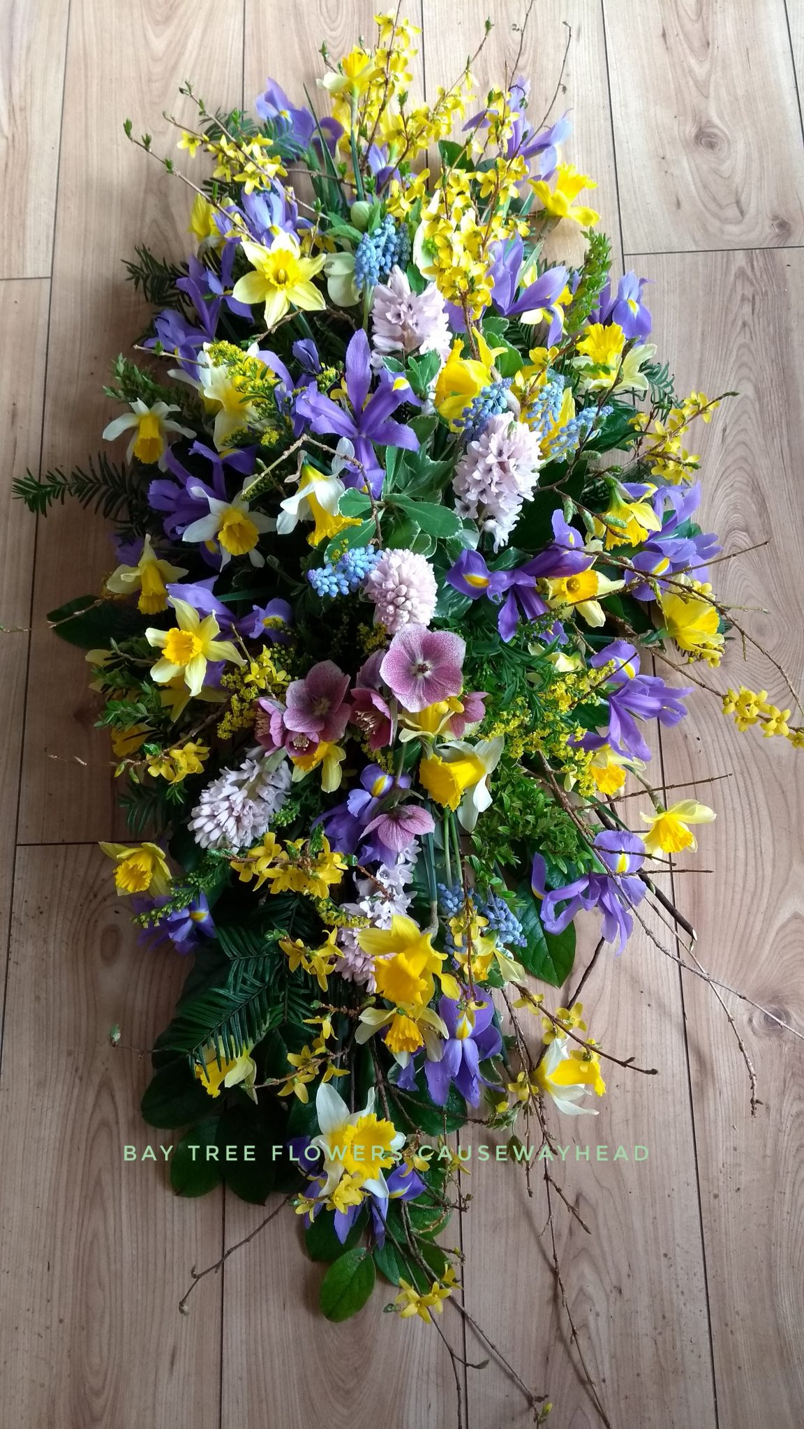 Spring coffin spray Bay Tree Flowers