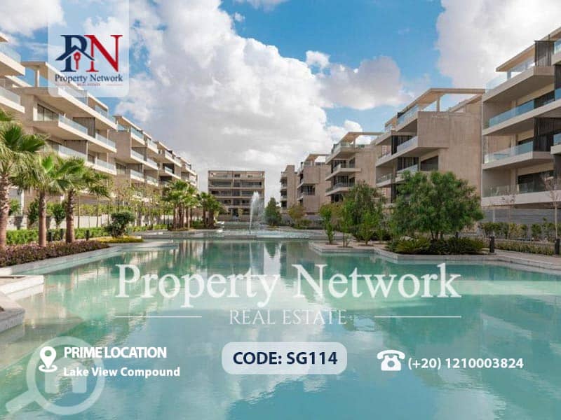 59,500EGP/monthly apartment for Rent Lake view Residence, New Cairo