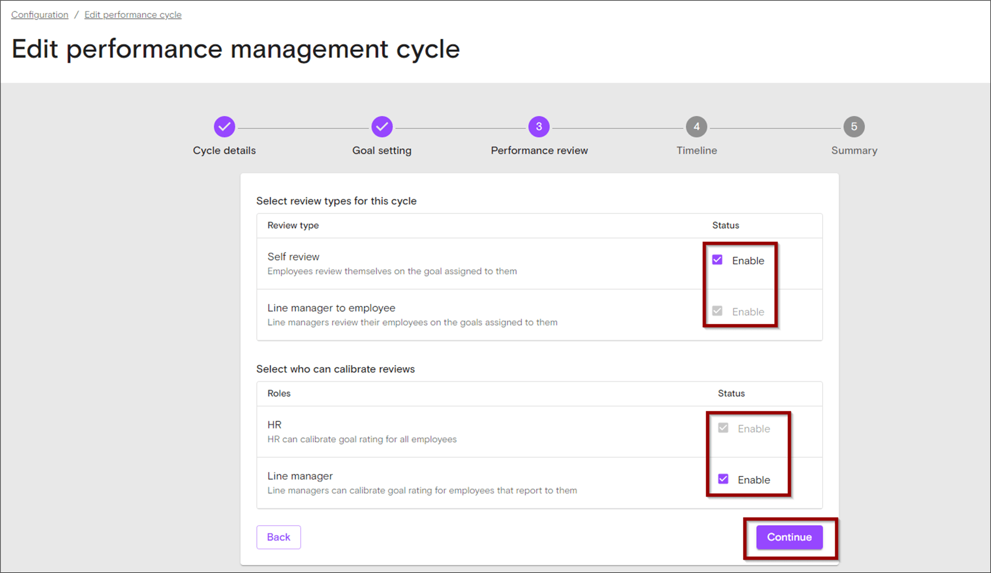 How to Set up a Goalbased review cycle English