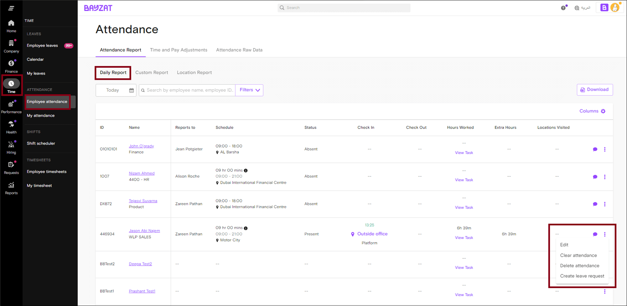 How to edit / delete / reassign shift English