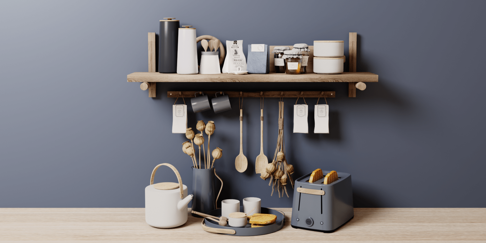 Decor Modern Minimalist Kitchen Decor collection BlenderNation Bazaar