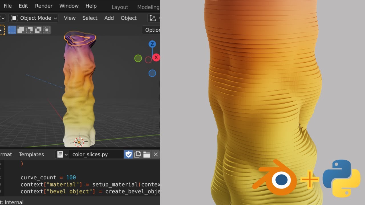 Blender+Python Color Slices Tutorial Series, Part 6 Creating a material BlenderNation Bazaar