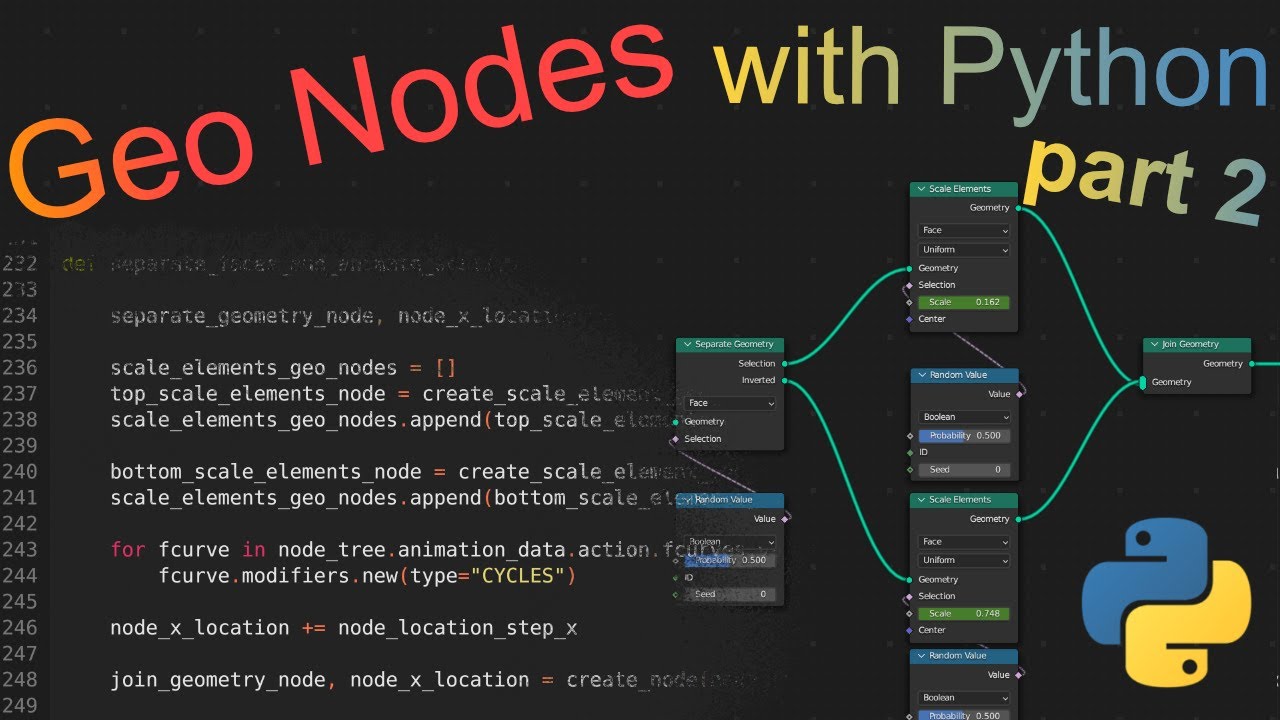 Blender Python Tutorial How to Use Geometry Nodes to Split and Animate