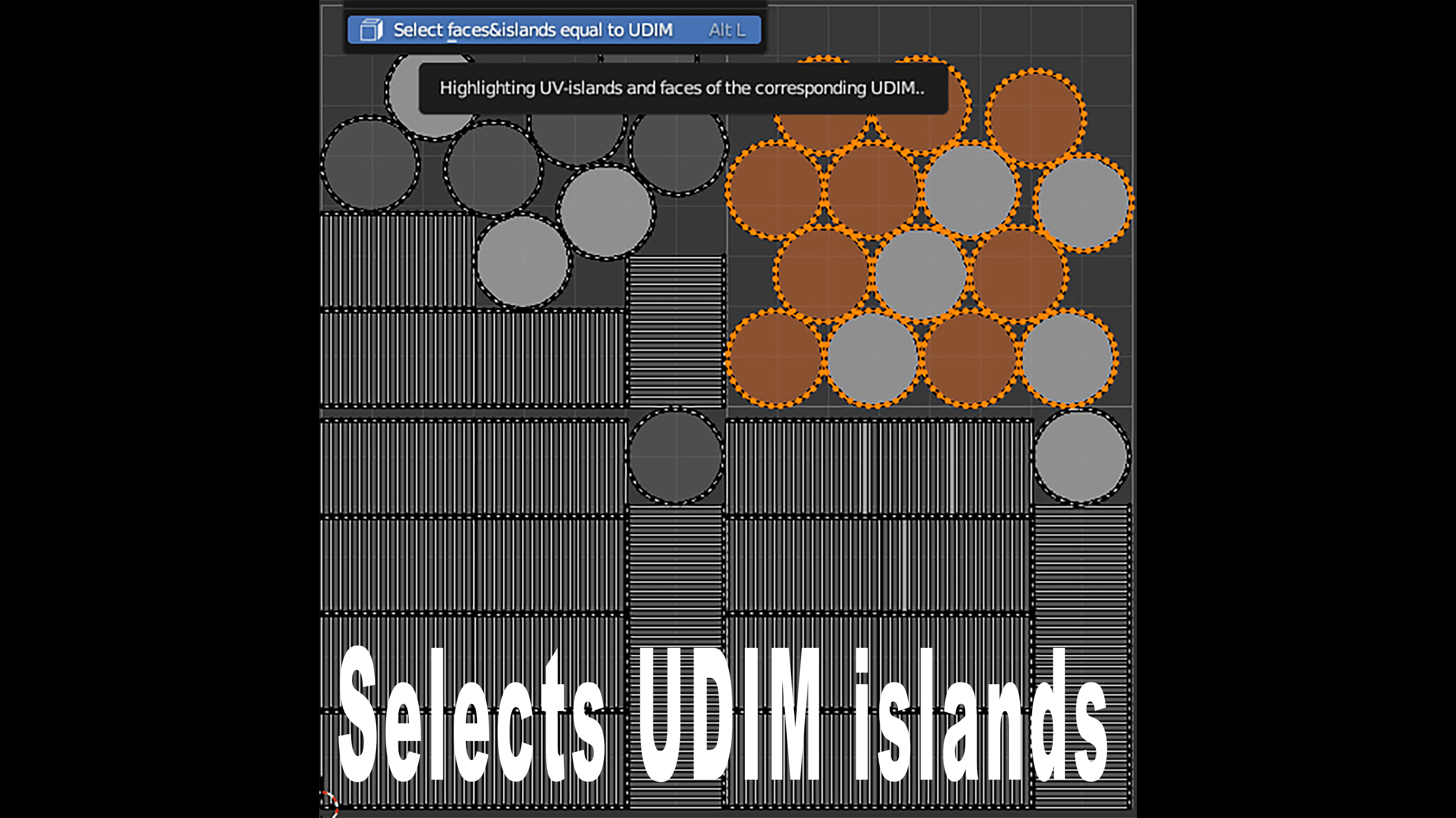 Selects all UV islands on one UDIM BlenderNation Bazaar