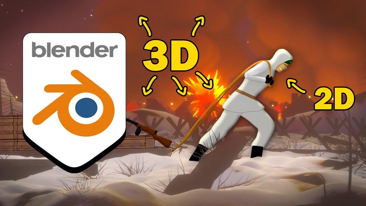 How I Mix 2D and 3D Animations in Blender (Tutorial) BlenderNation Bazaar