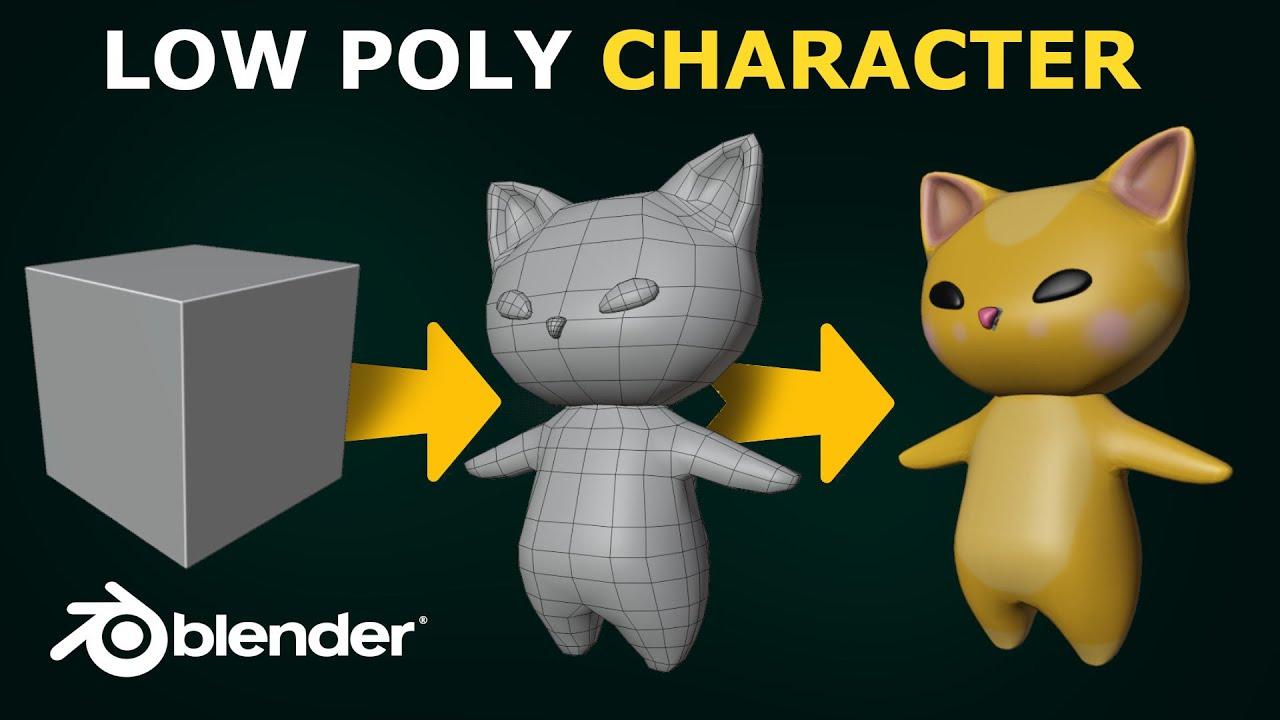 Low Poly Blender Character Beginners Step By Step Tutorial