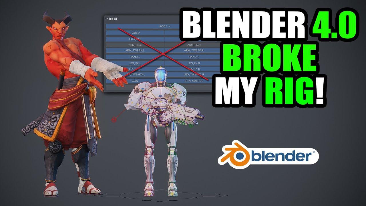 What's new in Blender 4.0 and How to fix broken rigs BlenderNation Bazaar