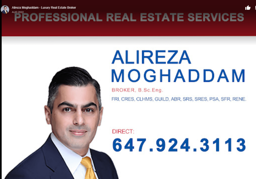 Alireza Moghaddam Real Estate Broker