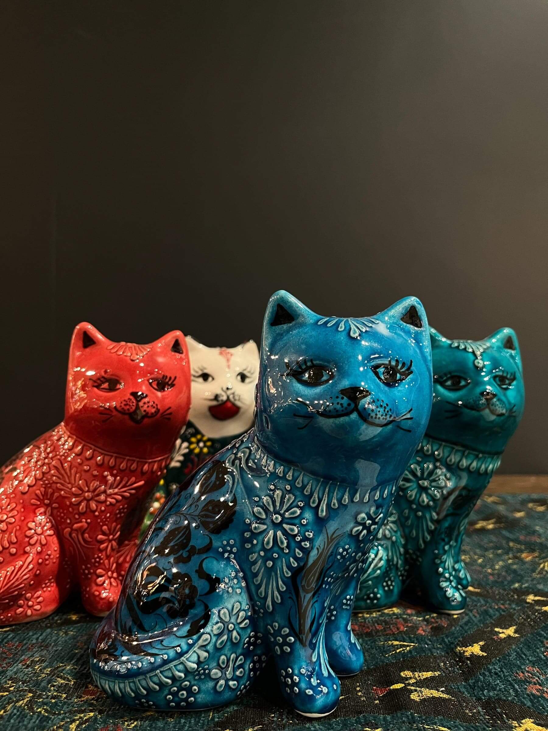 Handmade Ceramic Cats Bazaar G Rugs N Gifts