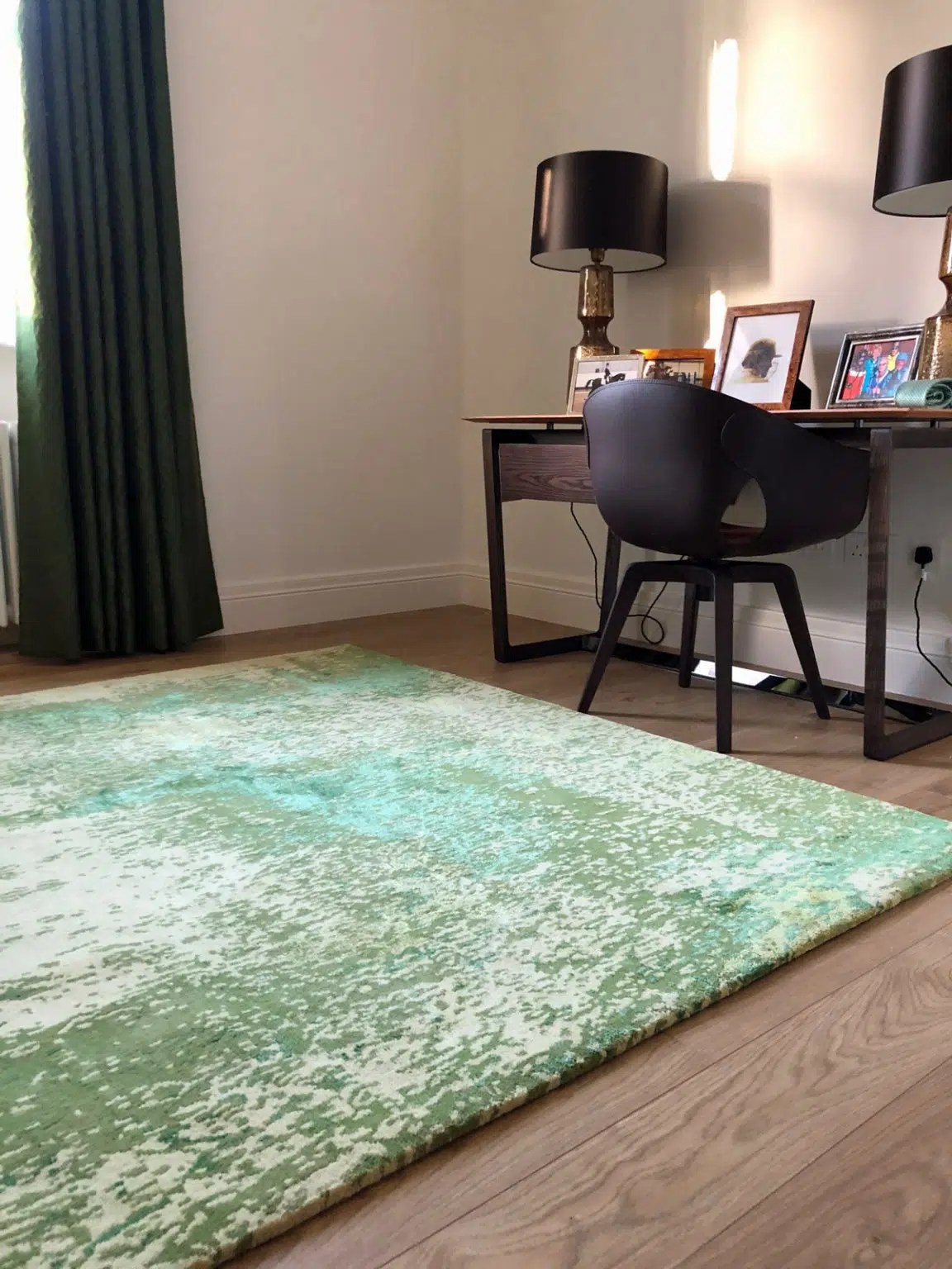 Washed Denim Rug Teal 240x170cm