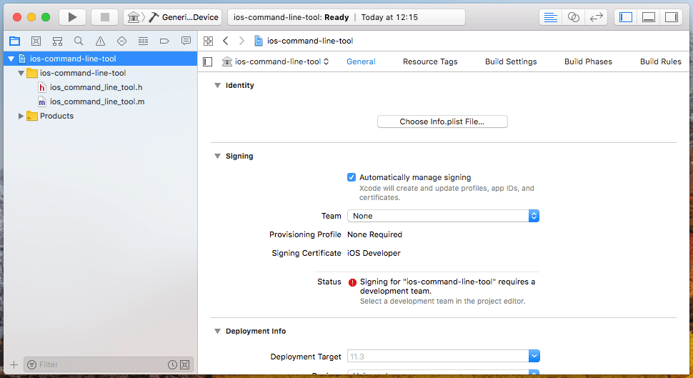 How to build an iOS command line tool with Xcode 9.3 bazad.github.io