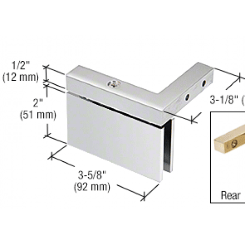 C5RCH Chrome Square Pivot Hinge Right Hand CAR05RCH Series C5RCH