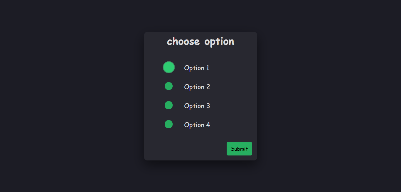 Bootstrap 4 select course radio options card Example