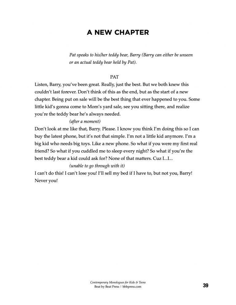 Contemporary Monologues for Kids & Teens Instant Download!