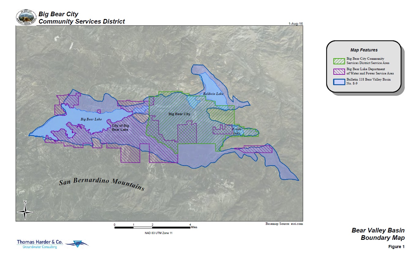 Big Bear City Community Services District Water Service Map