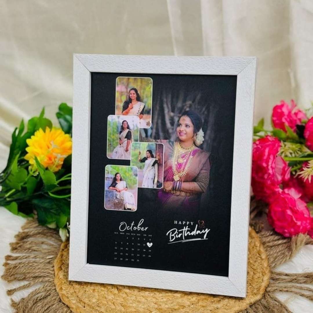 Personalised Birthday Photo Frame with Calendar BBD GIFTS