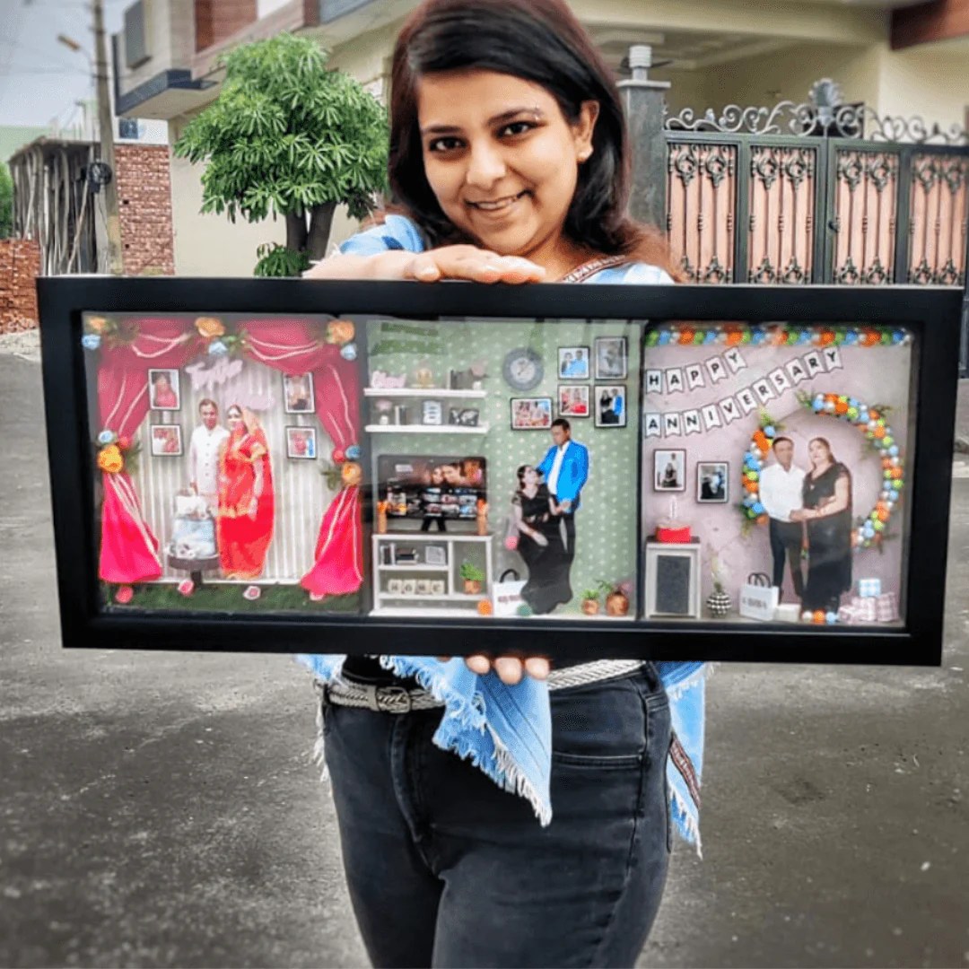 Customized 3 In 1 Handmade Miniature Frame Miniature frames with pics