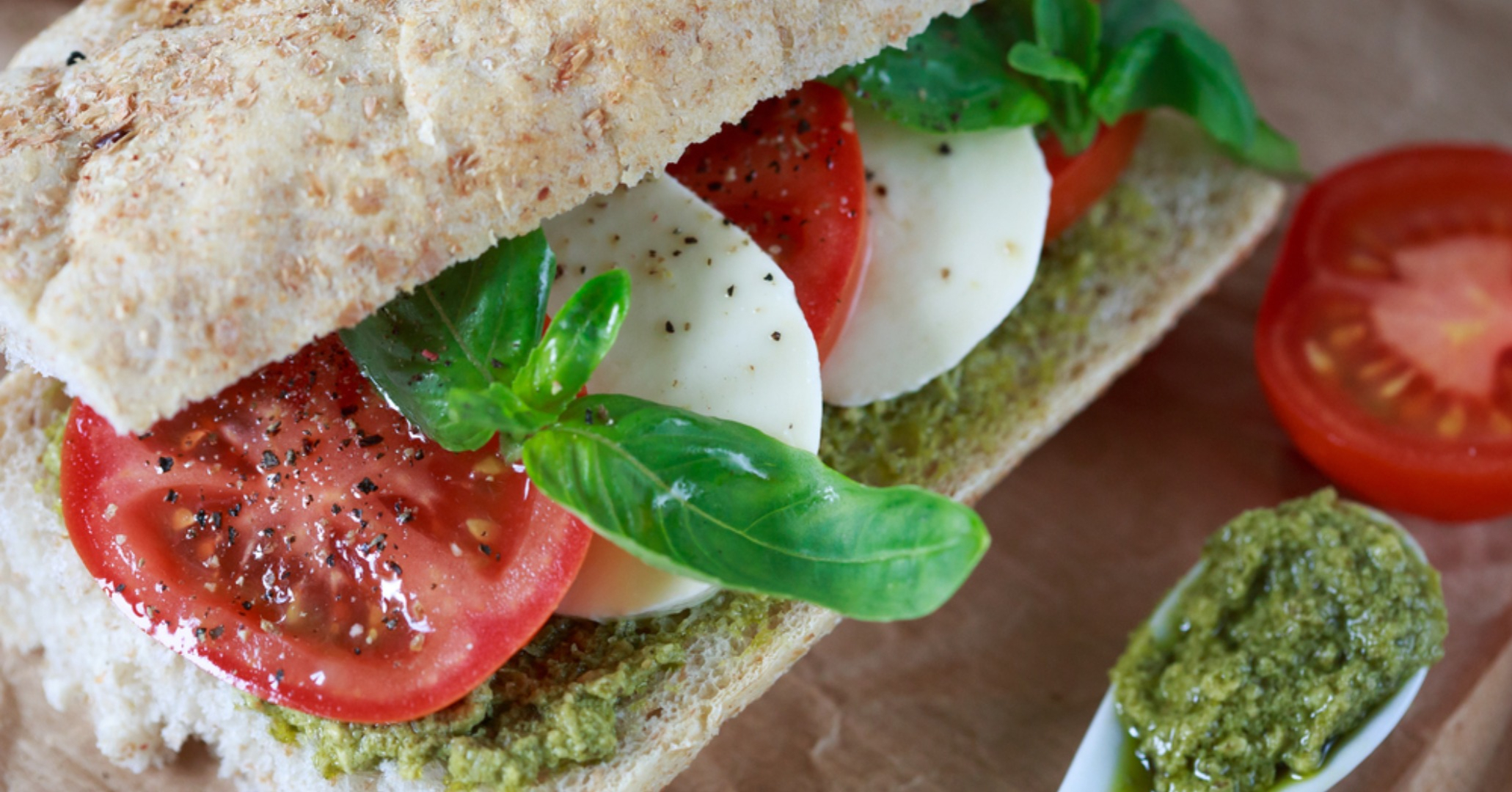 Pesto Mozzarella Sub Frisco, TX Bella Bella Mozzarella