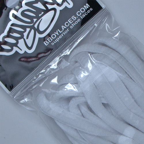 White Oval SB Thin Shoe Laces [OVWHT] £4.00 BBoy Laces High