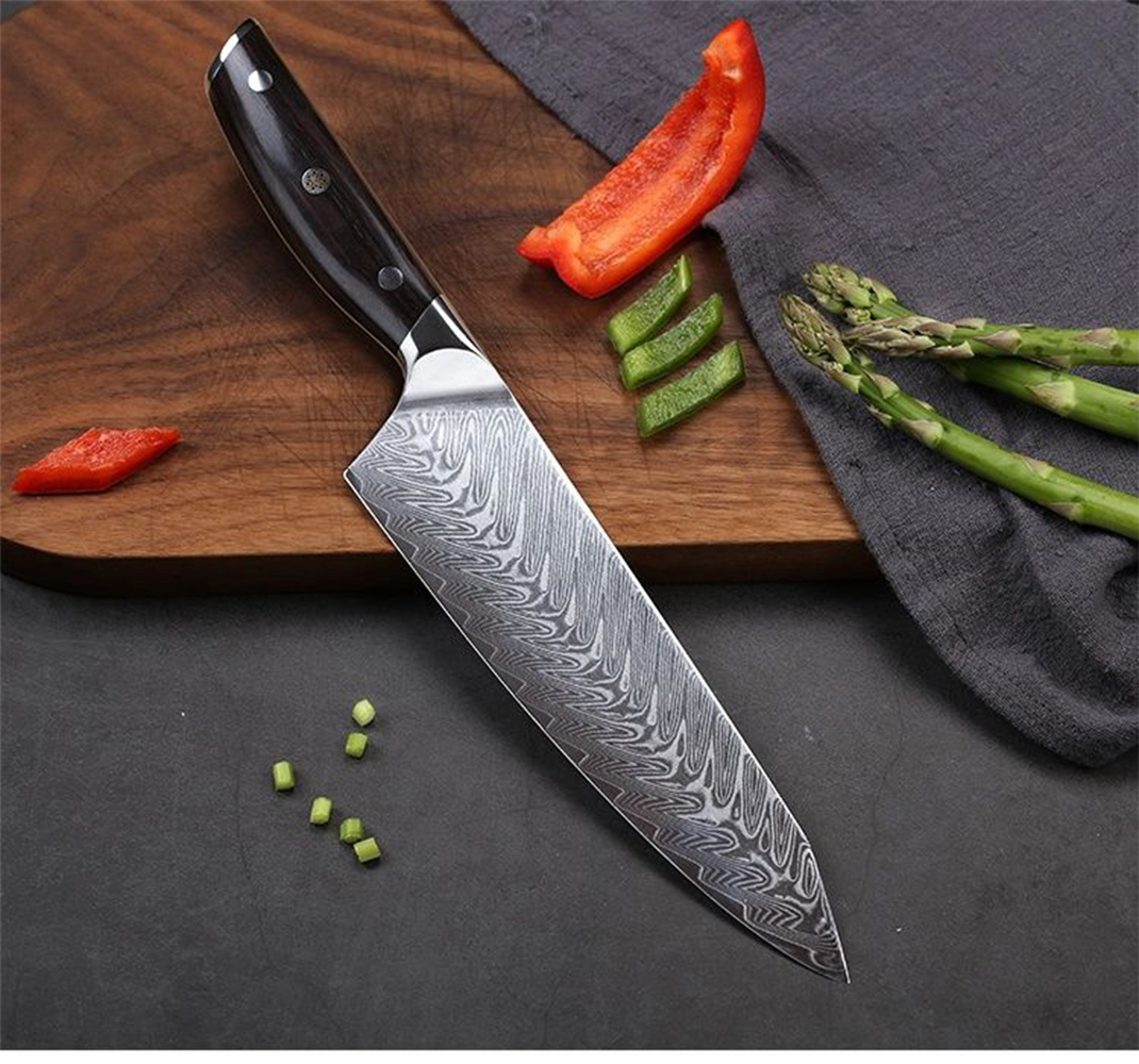 BBQ Dragon Damascus Steel 8” Professional Chef Knife BBQ Dragon