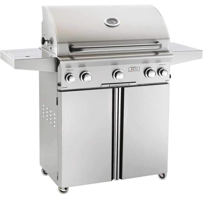 AOG 30" Freestanding Grill with Lights and Rotisserie, LP 30PCL BBQ