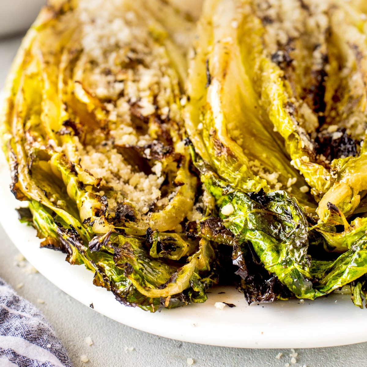 Grilled Romaine Lettuce BBQing with the Nolands