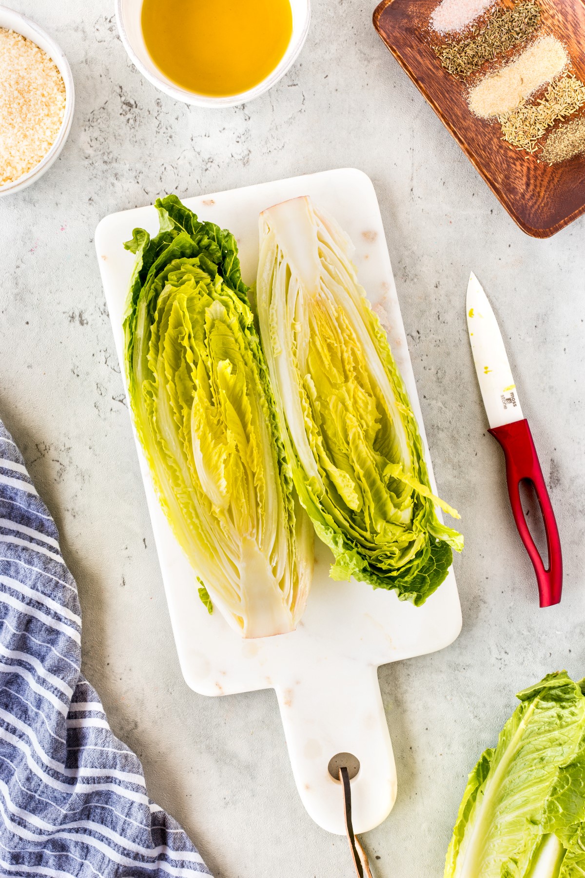Grilled Romaine Lettuce BBQing with the Nolands