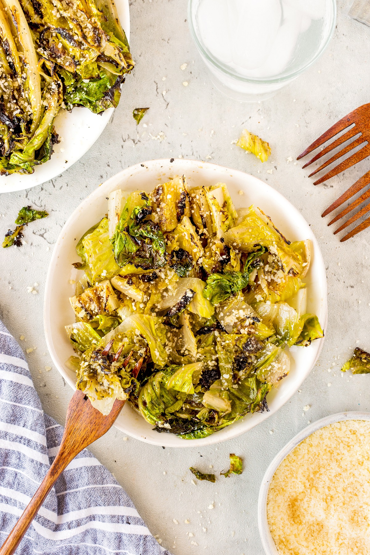 Grilled Romaine Lettuce BBQing with the Nolands