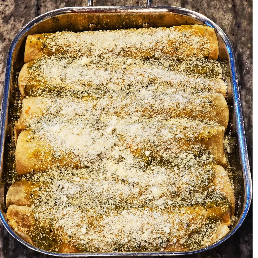 Enchiladas Verdes Open Fire