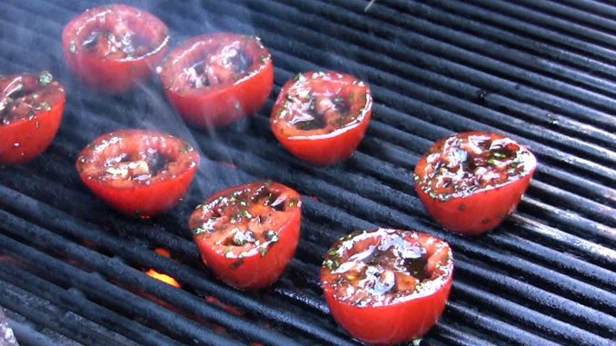 Grilling Tomatoes on BBQ