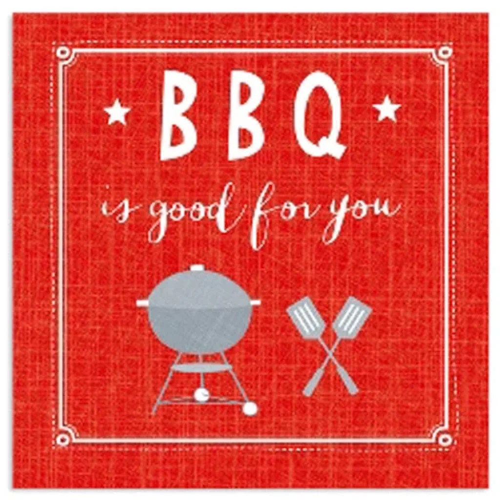 BBQ Smoke Napkins BBQ Red The BBQ Chef