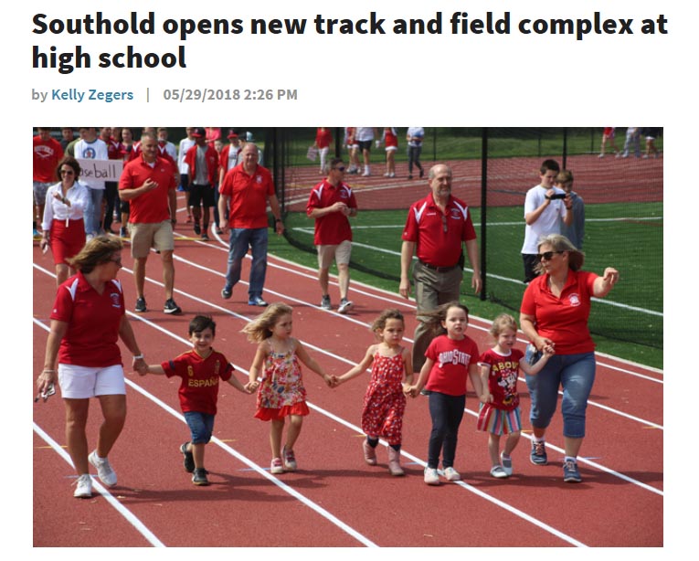 Southold opens new track and field complex at high school BBS Arch