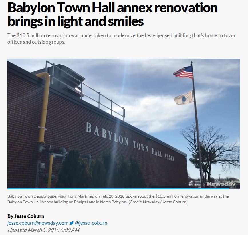 Babylon Town Hall annex renovation brings in light and smiles BBS Arch