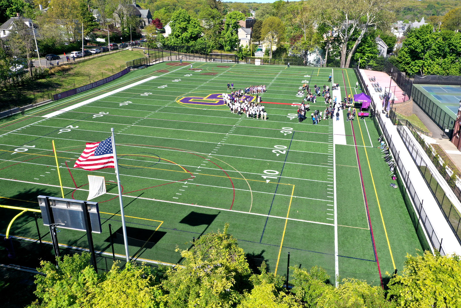 Oyster Bay High School Unveils New Turf Field BBS Arch