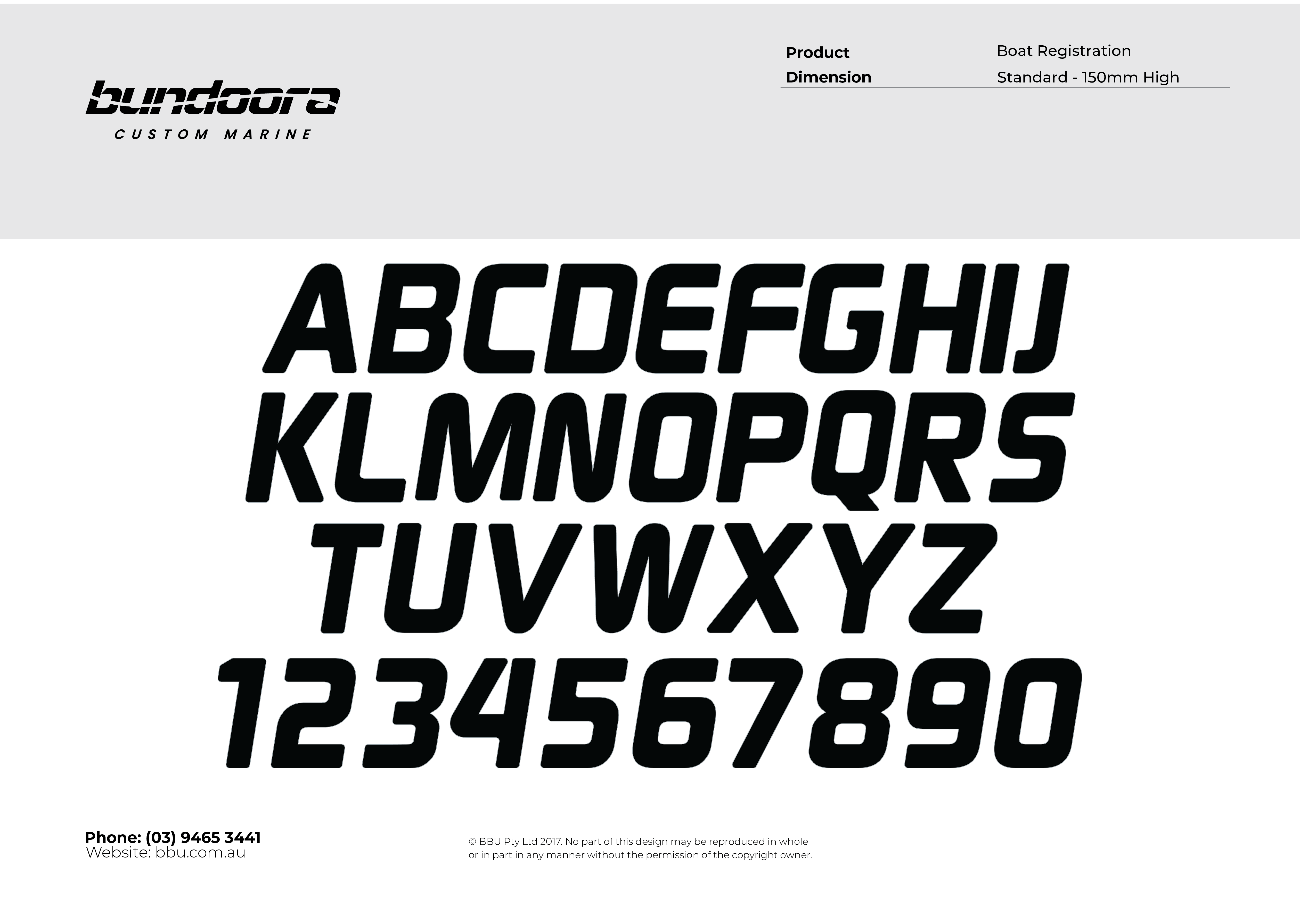 UDek 3D Boat Registration Stickon Bundoora Boat Upholstery