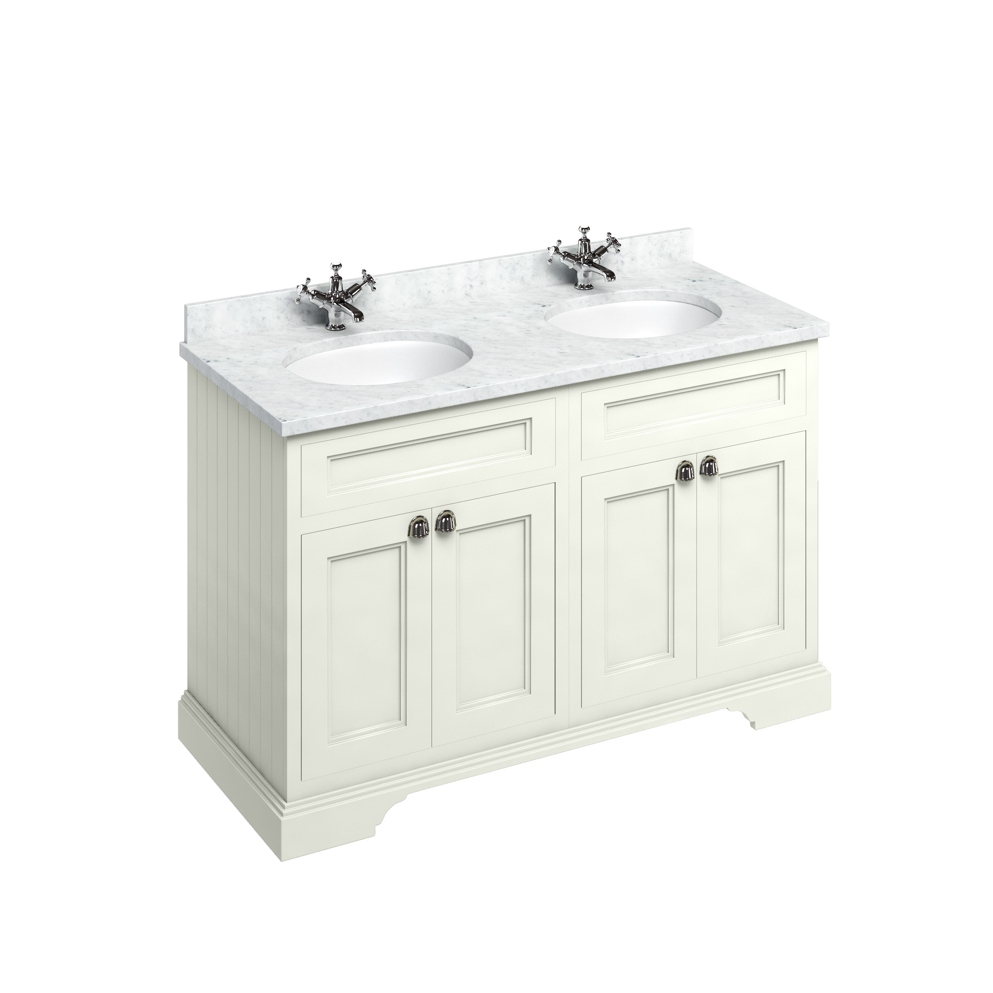 130 Freestanding Vanity Unit with Doors BB Whitebook