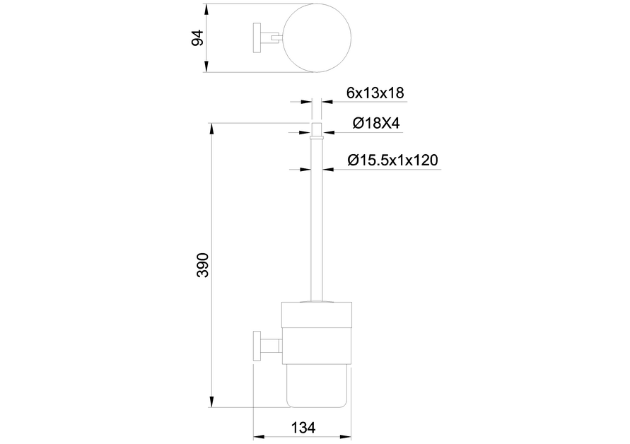 Zeya Toilet Brush Holder BB Whitebook