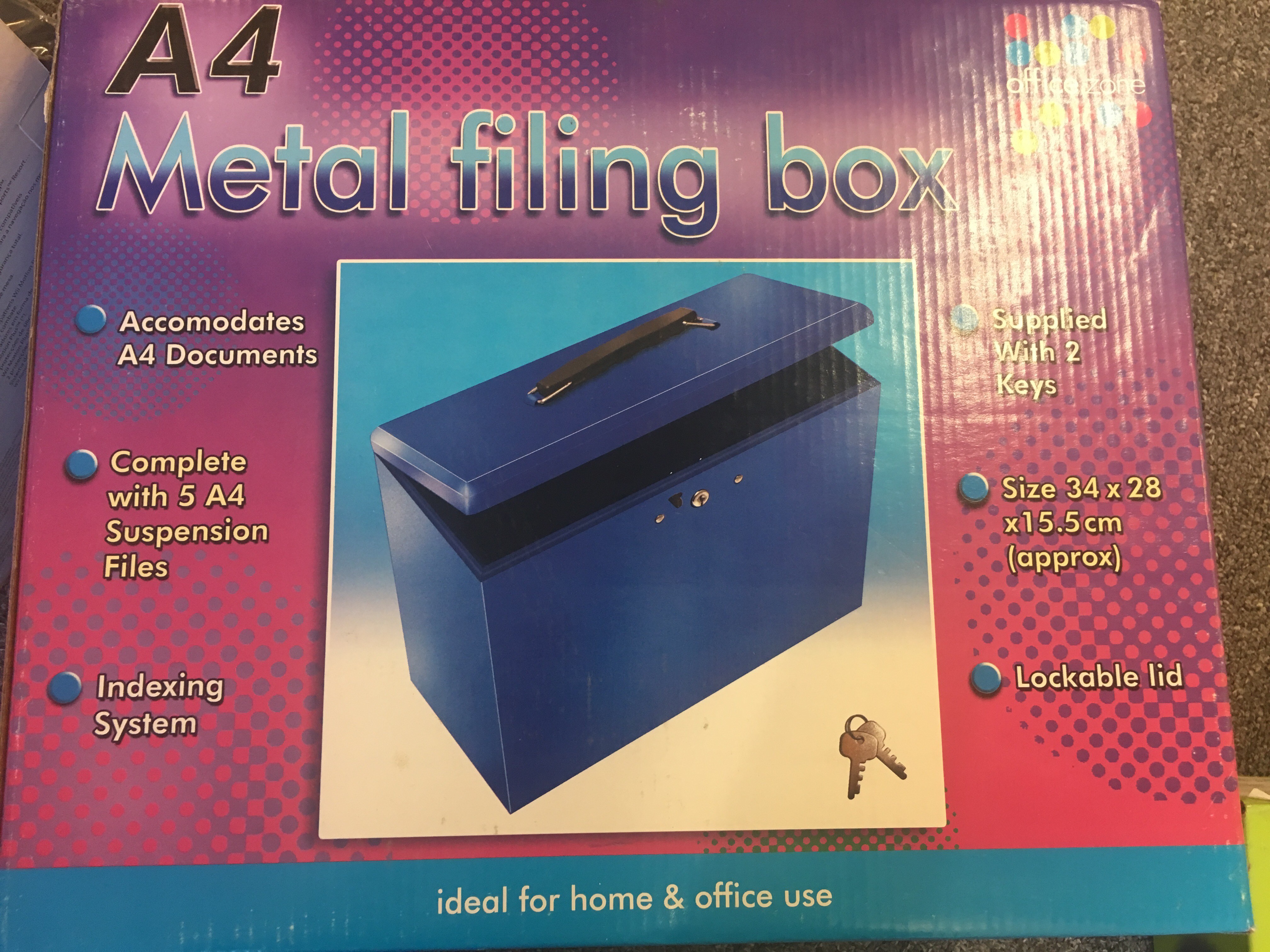 A4 Metal filing BBX UK