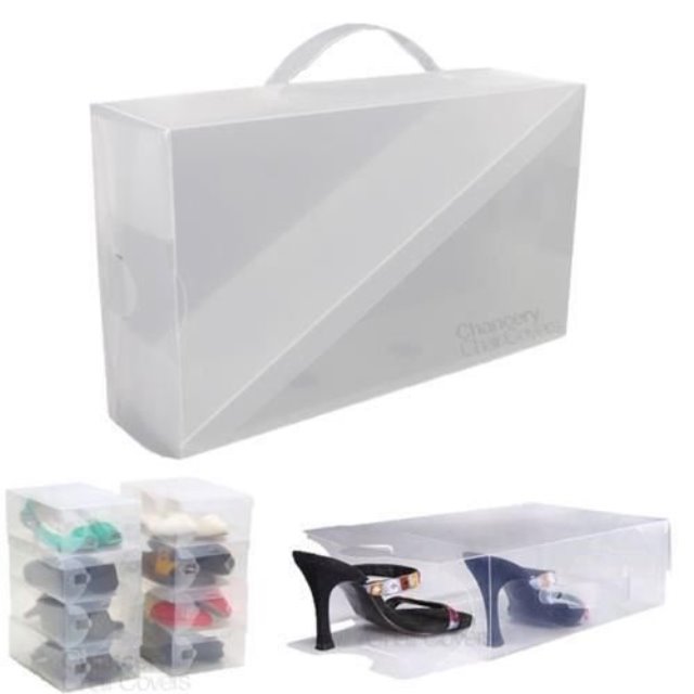 Clear Shoe Storage Boxes x 4 Pack Available on BBX BBX UK
